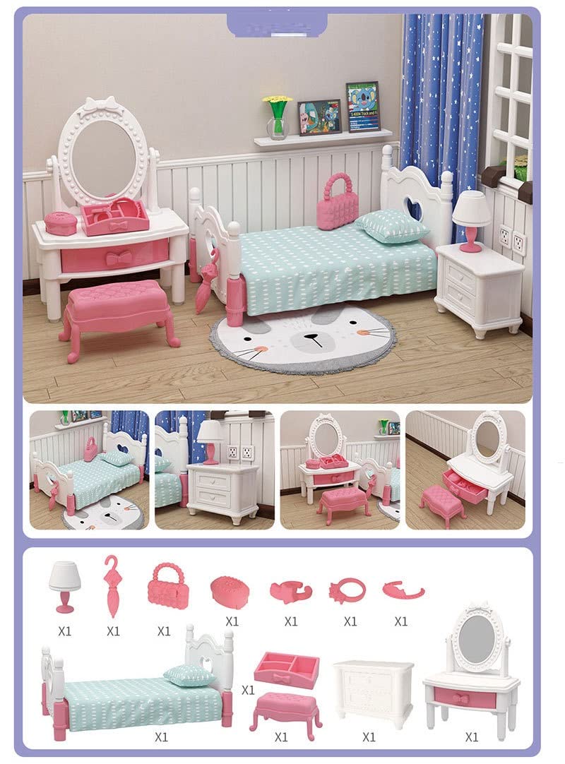 Amazon | Xugoox ドールハウス家具セット ミニチュアドール